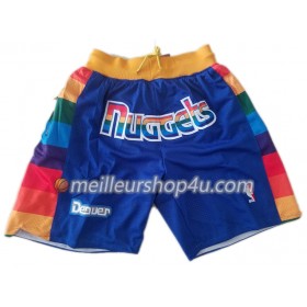 Homme NBA Denver Nuggets Shorts à poche Bleu Swingman